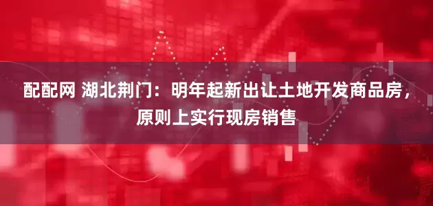 配配网 湖北荆门：明年起新出让土地开发商品房，原则上实行现房销售